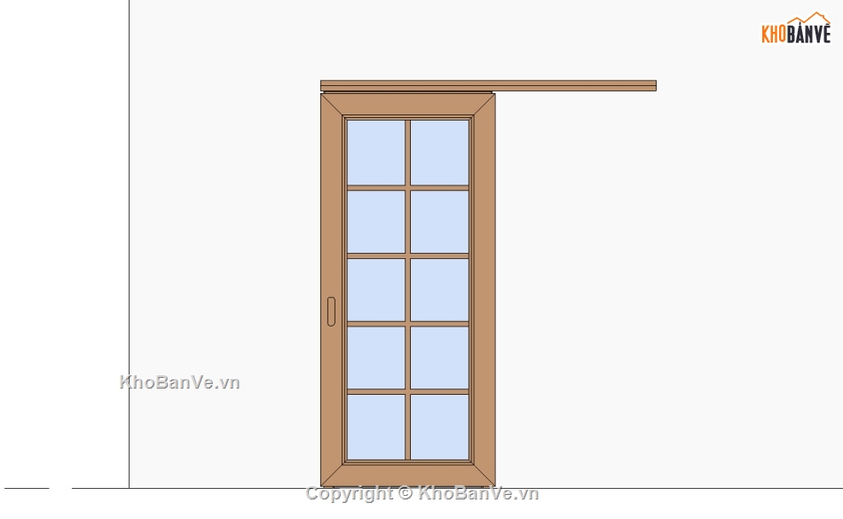 Full bản vẽ kỹ thuật chi tiết cửa gỗ trượt ray ngoài [ Revit ]